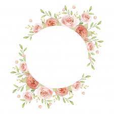 Cornice Bellissima Corona Con Rose Da Giardino Floreale Illustrazioni Floreali Sfondi Floreali Giardino Floreale