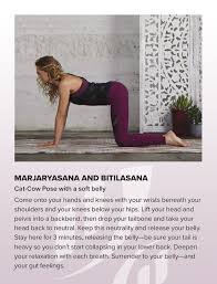Marjaryasana And Bitilasana Cat Cow Pose With A Soft Belly Come Onto Your Hands And Knees With You Cat Cow Pose Rehabilitation Physical Rehabilitation