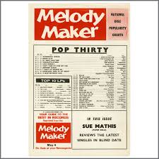 b27322 the beatles 1968 melody maker pop thirty chart uk