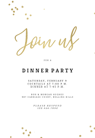 Minimal Confetti Dinner Party Invitation Template Free Greetings Island Party Invite Template Party Invitations Printable Party Invitations Diy