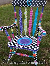 Whimsical Reading Chair For An Elementary Classroom Teachergifts Furnitureart Furnit Whimsical Painted Furniture Whimsical Furniture Painted Rocking Chairs