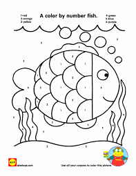 In the white area around the fish, kids can draw an ocean background with other fish and sea creatures. Color By Number Fish Coloring Home