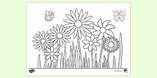 Free printable flower garden coloring pages for children to print and color. Free Printable Flower Colouring Page Colouring Sheets