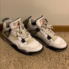 Jordan 4s Black And Gold Jordan Cement 4s Jordans For Men Jordans Sneakers