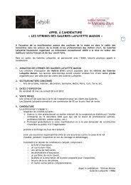 Son histoire permet de mieux appréhender les attentes actuelles des employeurs. Appel A Candidature A Les Vitrines Des Galeries Lafayette Maison