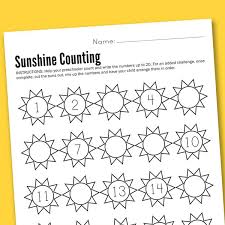 Sunshine Counting Worksheet Worksheets For Children Counting Worksheets Math School Worksheets