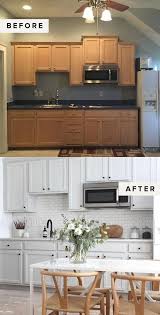 Easy Weekend Project Diy Painted Cabinets The Everygirl Kitchen Remodel Small Diy Kitchen Renovation Cheap Kitchen Cabinets