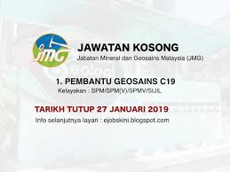 Jabatan mineral dan geosains asub aadressil jalan im 4/1, bandar indera mahkota, pahang, 25604 kuantan, pahang, malaisia, selle koha lähedal on: Jawatan Kosong Jabatan Mineral Dan Geosains Malaysia Jmg Januari 2019