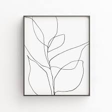 Black And White Nature Artwork Black White Printable Botanical Art Minimalist Line Art Apartment Wall Art Scandinavian Decor Minimalist Poster Nature Prints Etsy Art Prints Apartment Wall Art Nature Art Prints