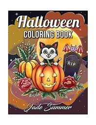 Let us know what's wrong with this preview of halloween coloring book by jade summer. Halloween Coloring Book An Adult Coloring Book With Beautiful Flowers Adorable Animals Spooky Characters And Relaxing Fall Designs By Jade Summer 2019 Trade Paperback For Sale Online Ebay