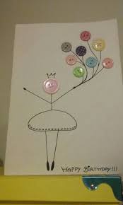 I highly recommend everyone who makes baby stuff to use yarn buttons. Harper Birthday Gift Greeting Card Craft Handmade Birthday Cards Card Craft