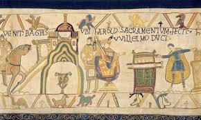 The other 'new' scenes are more speculative, but they are modelled on scenes earlier in the tapestry so look convincing. the finished work has been on display in the alderney museum until last week, when it was transported to bayeux. Bayeux Tapestry The Story In Six Scenes Bbc News