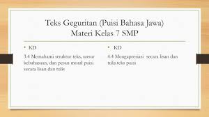 Geguritan 'ature simbah' memiliki tema sosial, yang mengungkapkan tentang pesan dan. Teks Geguritan Puisi Bahasa Jawa Kelas 7 Youtube