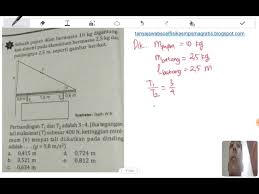 Mar 10, 2020 · inilah pembahasan selengkapnya mengenai contoh soal tegangan tali t1 dan t2. Menghitung Ketinggian Minimum Tempat Tali Diikatkan Pada Dinding Menggukan Momen Gaya Youtube