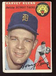 They originally started as a chewing gum company, using the baseball cards as a sales gimmick to make the gum more popular, but today it is primarily a baseball card company. 1954 Topps Baseball Card 25 Harvey Kuenn Rookie Vgex At Amazon S Sports Collectibles Store
