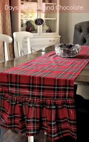 Red Plaid Runner Christmas Decor Days Of Chalk And Chocolate Ekose