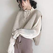 We offer fashion and quality at the best price in a more sustainable way. Autumn Women Sleeveless Short Knit Vest Korean Style Elegant Casual All Match Sweater Vest Vest Outfits For Women Fashion Design Clothes Vest Outfits