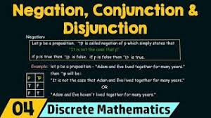 Logical Operators Negation Conjunction Disjunction Youtube