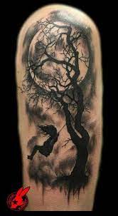 Moon Tattoo Tree Tattoo Half Sleeve Tattoos Designs Silhouette Tattoos Swing Tattoo
