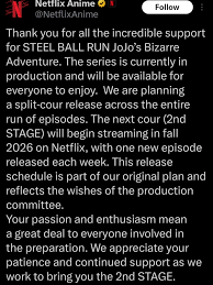 we did it #steelballrunweekly - - - - 🤓 [tags] #jjba #steelballrun #netflix  #sbr
