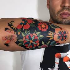 See more ideas about traditional tattoo flowers, traditional tattoo, tattoos. 50 Traditional Flower Tattoo Designs For Men Old School Floral
