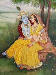 Saatchi Art Fine Miniature Painting Of Krishna Lovers Romance Saatchi Art Radha Krishna Art Krishna Radha Painting Krishna Pictures
