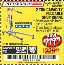 Quality tools & low prices. Pittsburgh Engine Hoist 2 Ton