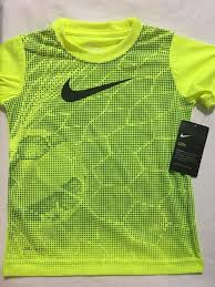 Black And Neon Green Nike Shirt Nike Short Sleeved Shirt Size 5 S Volt Neon Yellow Black Athletic Gift Mp Nike Shorts Shirt Size Kids Outfits