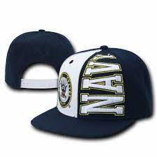 The Navy Stack Up Cap Is A 6 Panel Constructed Cap That Features High Definition Embroidery And A Vintage Snap Back Closure Ma Navy Hats Military Hat Navy