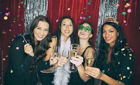 Party Friends Pose For Picture At New Year S Eve Party By Sjlocke Stocksy United New Years Eve Pictures Friend Poses New Years Eve Party