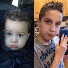 Baby's first barber visit in 1959