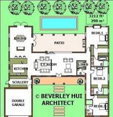 Our models include features such as a handy shower room, indoor and/or outdoor kitchen, storage for pool or yard accessories and even an indoor place to relax and read a book. 68 Ideas House Plans Layout U Shaped For 2019 Pool House Plans Courtyard House Plans Single Storey House Plans