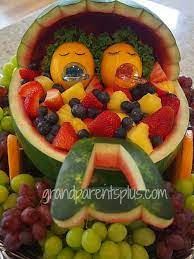 Grandparenting With An Extra Plus Recipes Decor Crafts And More Recipe Baby Shower Fruit Baby Shower Fruit Tray Watermelon Baby