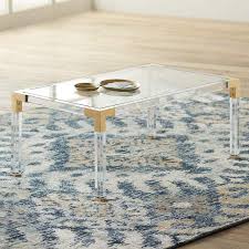 Hanna 42 Wide Rectangular Clear Acrylic Coffee Table 1g407 Lamps Plus In 2020 Acrylic Coffee Table Coffee Table Coffee Table Rectangle