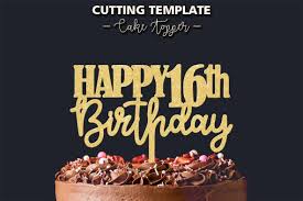 Free Free 231 16Th Birthday Cake Topper Svg Sweet 16 Svg Free SVG PNG EPS DXF File