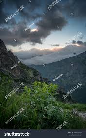 Dark Cloudy Sunset Light Catching Little Stock Photo Edit Now 1513220198