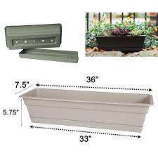 The home depot® is a home improvement specialty retailer that operates over 2,200 retail stores in the usa. Bloem Dura Cotta 24 In Terra Cotta Plastic Window Box Planter With Tray Dcbt24 46 The Home Depot