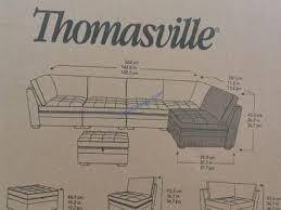 The tisdale is covered in a dark gray colored 100% polyester fabric offering a soft feel to the touch. Thomasville 6 Piece Modular Fabric Sectional Costcochaser