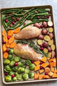 Sheet Pan Turkey Dinner For Two An Easy And Healthy One Pan Thanksgiving Meal For T Healthy Meals For Two Healthy Dinners For Two Thanksgiving Dinner For Two
