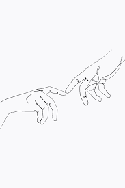 Minimalist Line Drawing Of Hands Touching Minimalist Art Print Abstract Line Art Minimalist Drawing