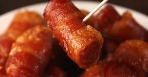 Saucisses Cocktail Au Bacon Et A L Erable Elles Feront Fureur Lors De Votre Prochain Party Saucisse Saucissescocktail Erable Bacon Food Appetizers Sausage