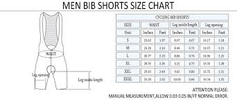 Cycling Shorts Size Guide