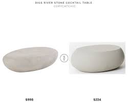 Daily Find Digs River Stone Cocktail Table Copycatchic Modern Outdoor Coffee Tables Stone Coffee Table Cocktail Tables