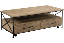 4.4 out of 5 stars 11. Kincaid Furniture Modern Forge 0179122 Modern Rustic 2 Drawer Solid Wood Coffee Table With Casters Becker Furniture Cocktail Coffee Tables