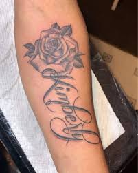 Tattoo design your name on photos now! 22 Beautiful Roses With Names Tattoo Ideas For Women Saved Tattoo