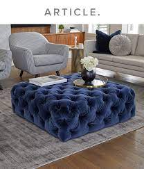 Diamond Cascadia Blue Ottoman In 2021 Blue Living Room Living Room Themes Home Decor Styles