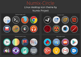 Numix Circle Linux Desktop Icon Theme By Me4oslav On Deviantart Desktop Icons Linux Icon