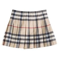 Burberry Novacheck Pleated Buckle Detail Wraparound Skirt 8yrs