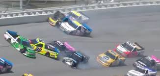Monster energy nascar cup series 2017 daytona 500 kybusch crashes подробнее. Nbc S Parker Kligerman Escapes Serious Injury After Hard Crash In Talladega Truck Race