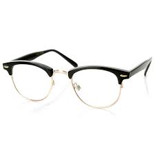 Half Black And Clear Glasses Vintage Optical Rx Clear Lens Half Frame Horned Rim Glasses 2946 49mm Cute Glasses Frames Fashion Eye Glasses Horn Rimmed Glasses